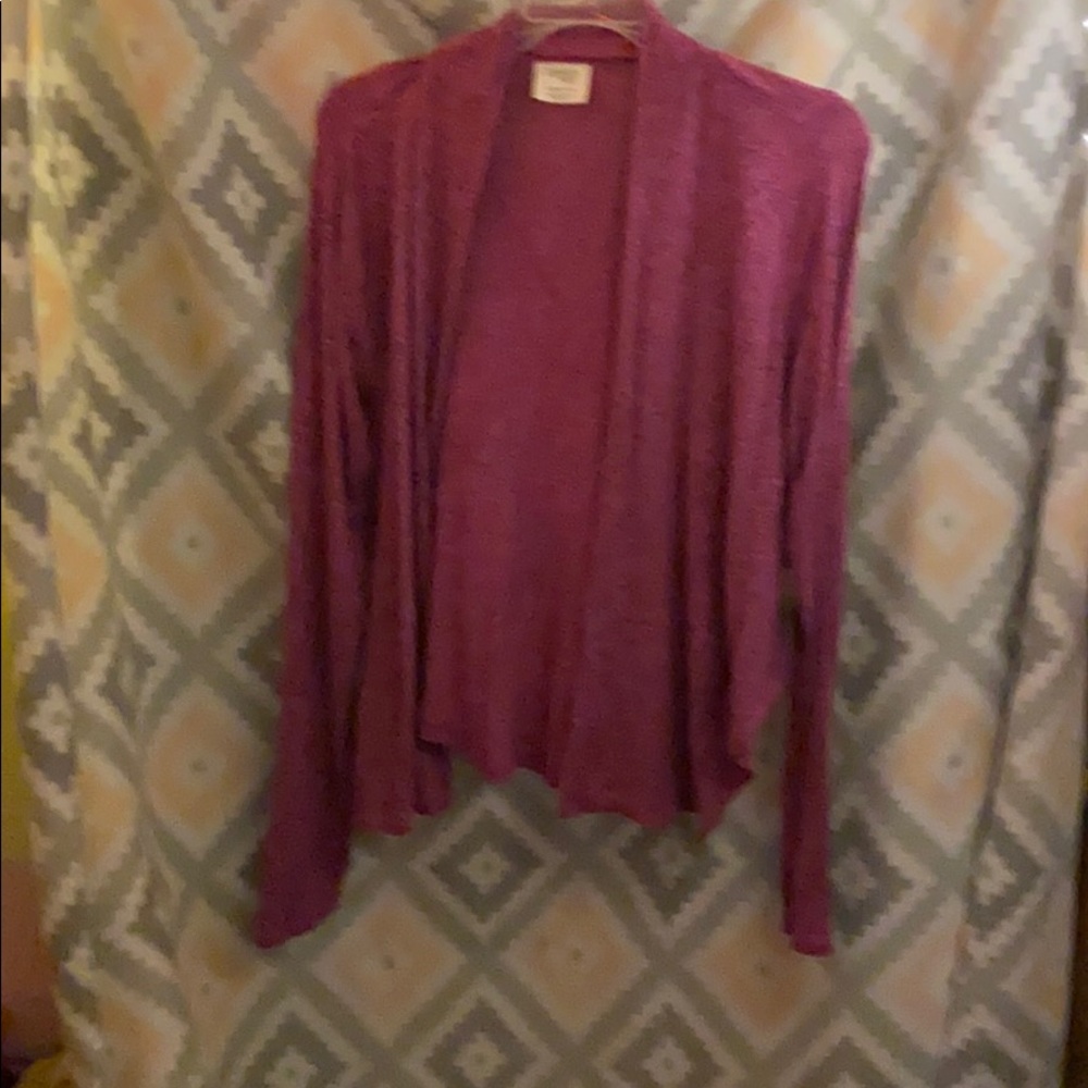 Purple cardigan